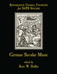 GERMAN SECULAR MUSIC SATB choral sheet music cover